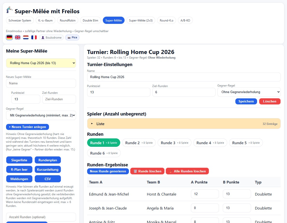 Supermélée Petanque Turnier Bild 1