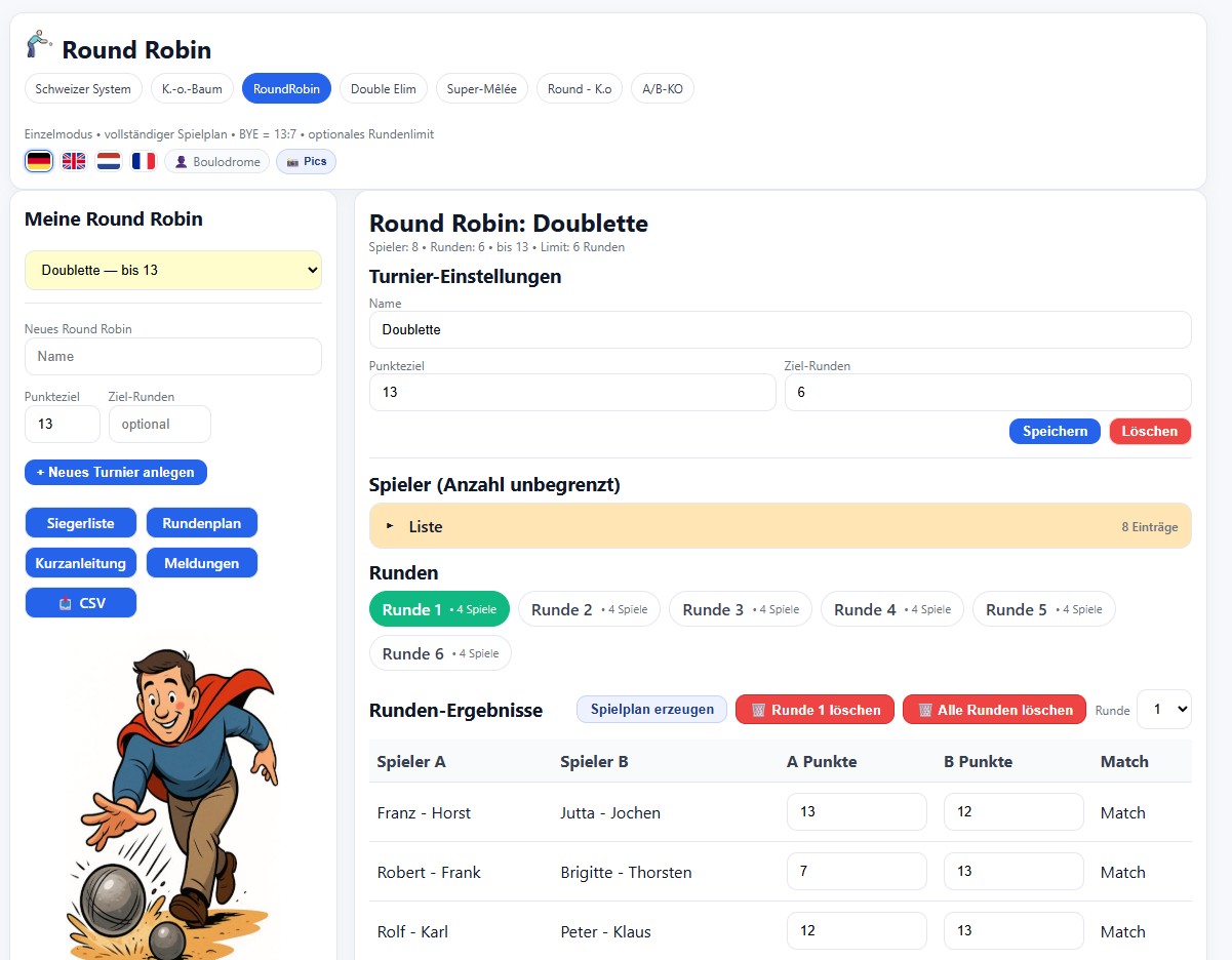 Round Robin Turnier Bild 1