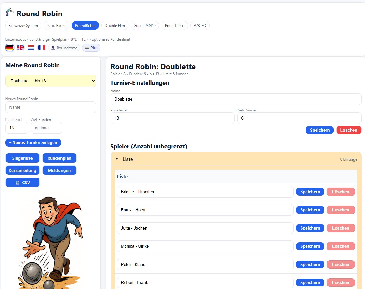 Round Robin Turnier Bild 2